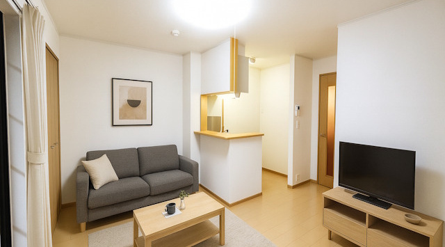 【ルームツアー】阪奈コーポ｜人気カウンターキッチン・独立洗面台・節約追い焚き付きアパートです◎の画像