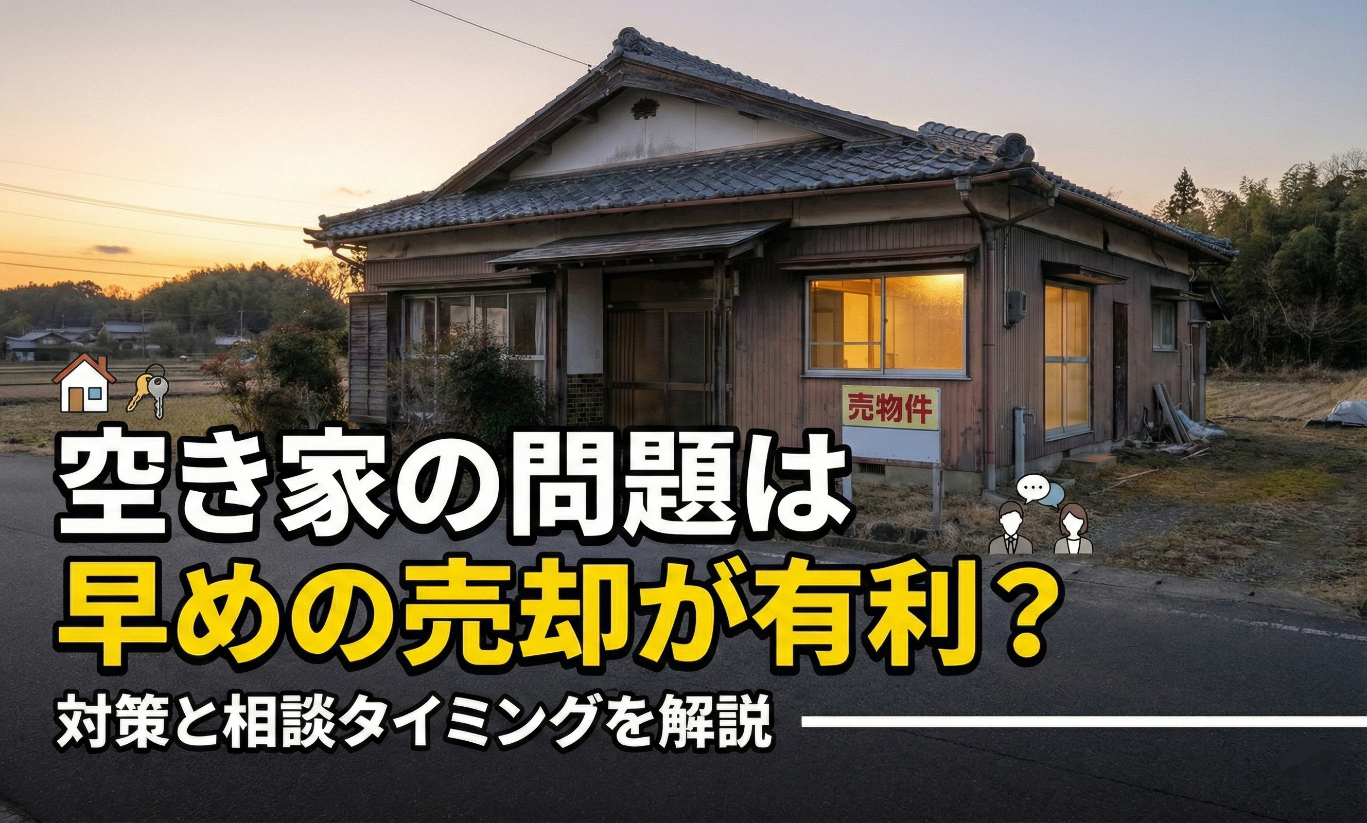 【2026年版】空き家の問題は早めの売却が有利？対策と相談タイミングを解説の画像