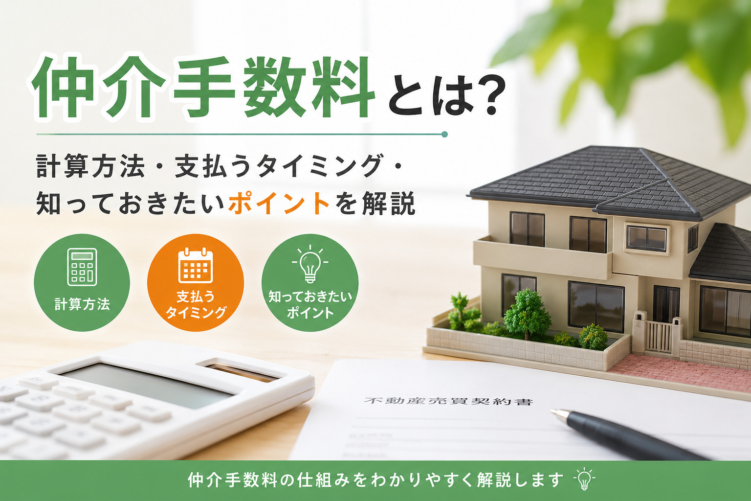 仲介手数料とは？計算方法・支払うタイミング・知っておきたいポイントを解説の画像