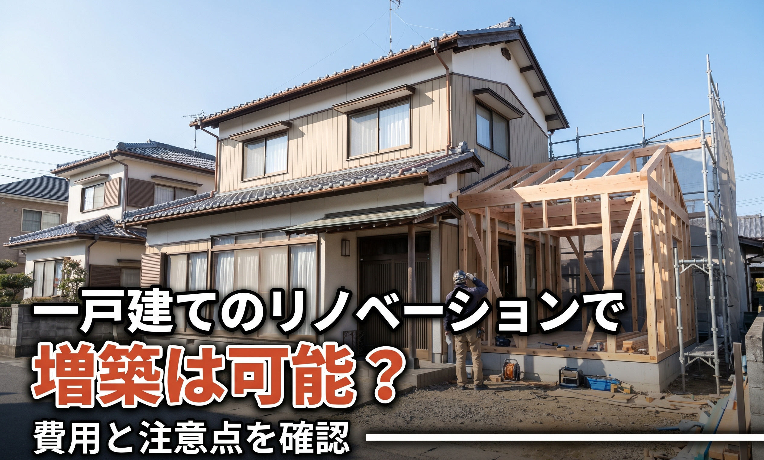 一戸建てのリノベーションで増築は可能？費用と注意点を確認の画像