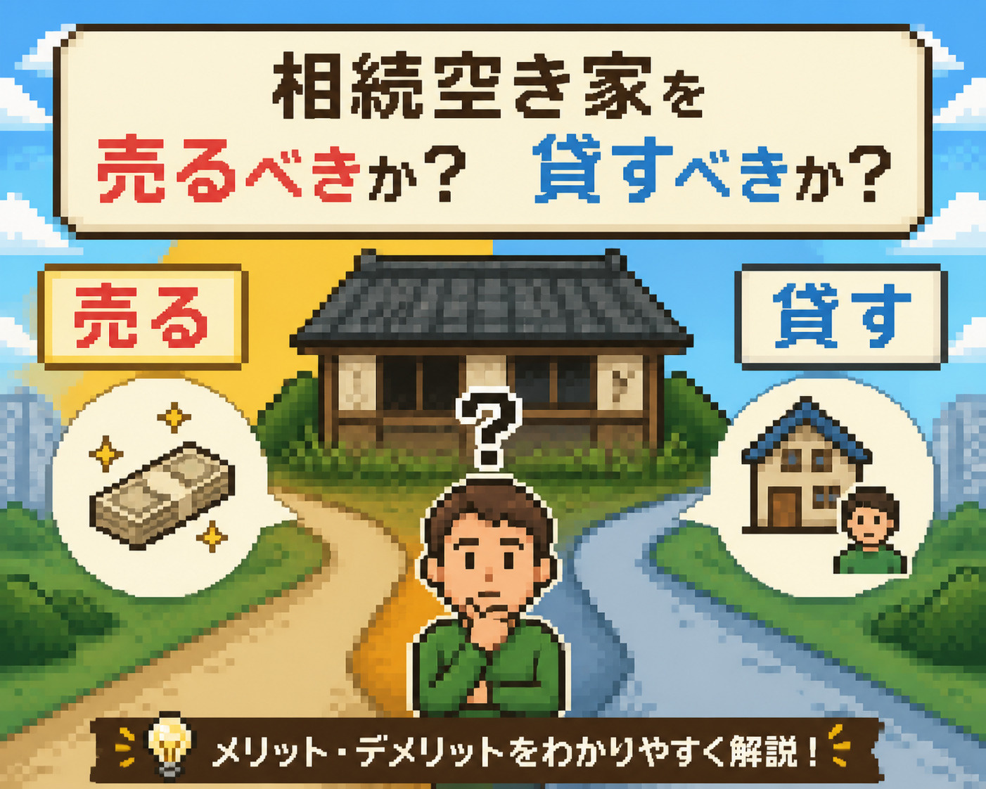 空き家は売るべきか?貸すべきか?活用法を解説の画像
