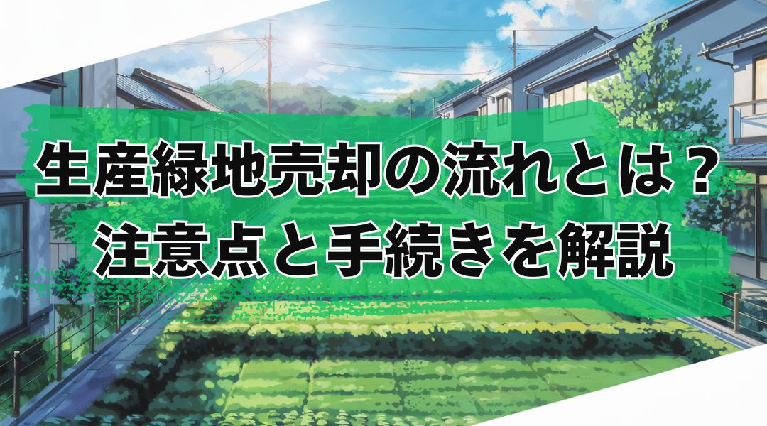 生産緑地売却の流れとは？注意点と手続きを解説の画像