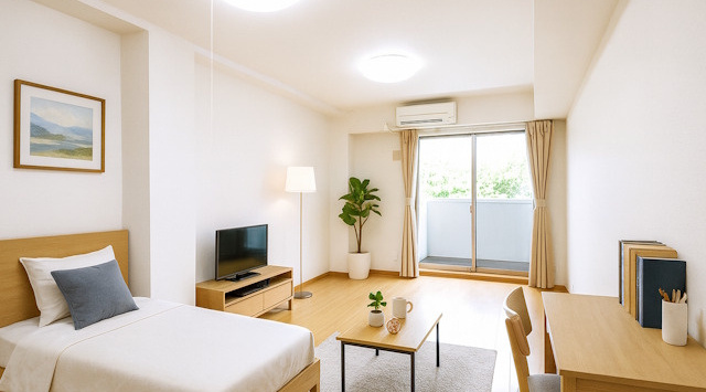 【ルームツアー】ブリリアント　アコーポリッシュ｜南向きの明るいお部屋の1Kマンション！バス・トイレ別に広めの収納が魅力ポイント♪の画像