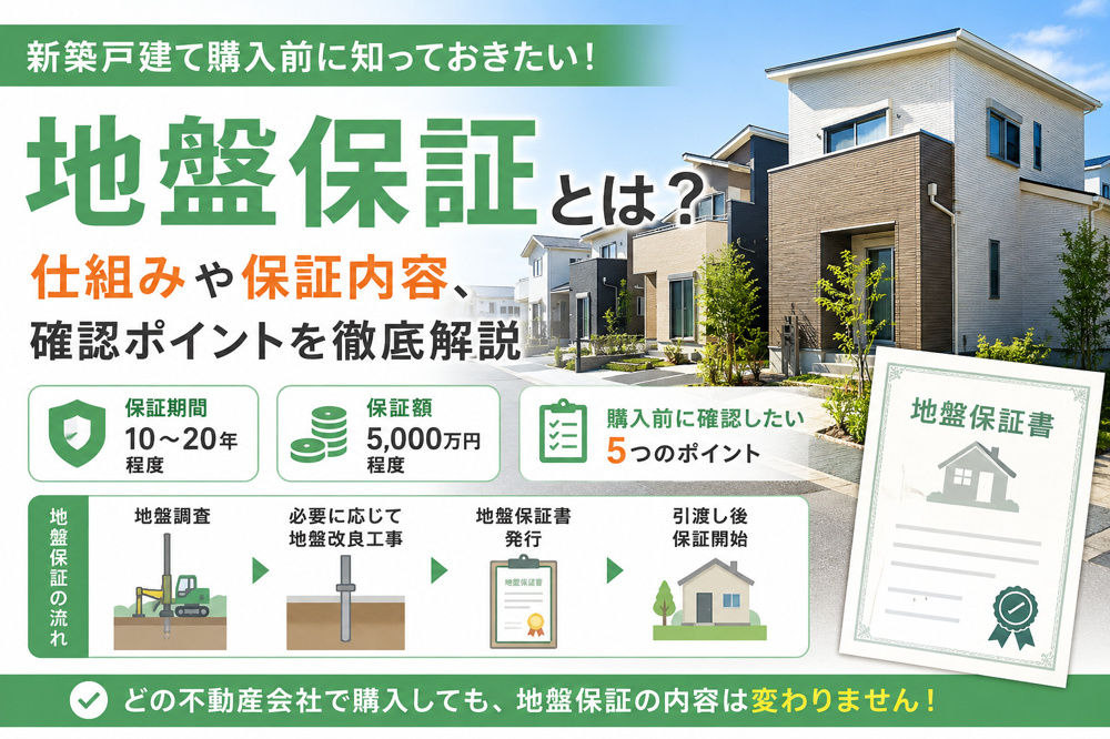 新築戸建ての地盤保証とは？購入前に確認したいポイントをわかりやすく解説の画像