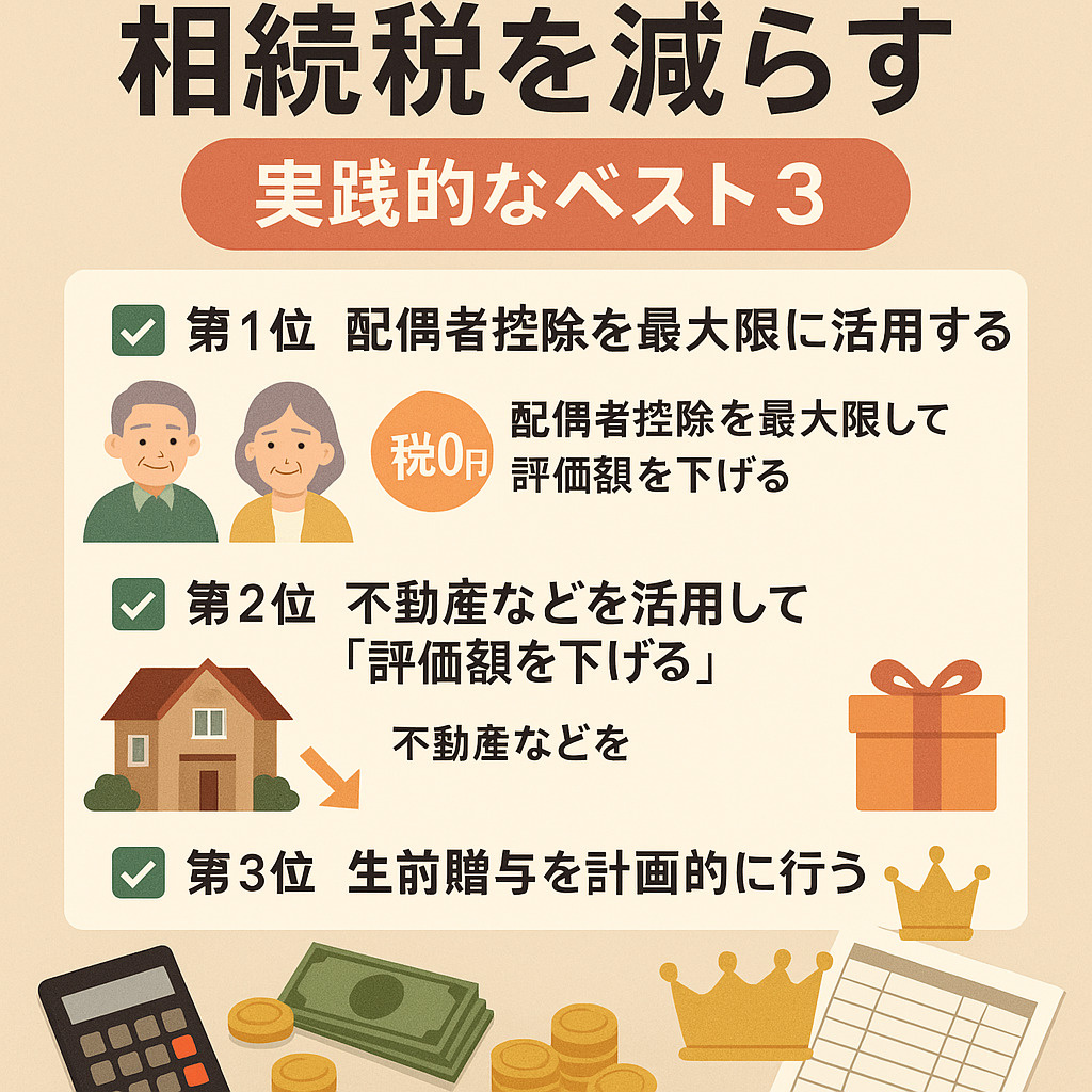 相続税を減らす「実践的なベスト3」の画像