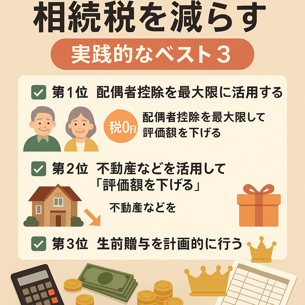 相続税を減らす「実践的なベスト3」の画像