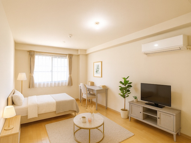 【ルームツアー】ハイネス桜井|洋室広々9帖のワンルームマンション!駅から徒歩8分の立地☆の画像