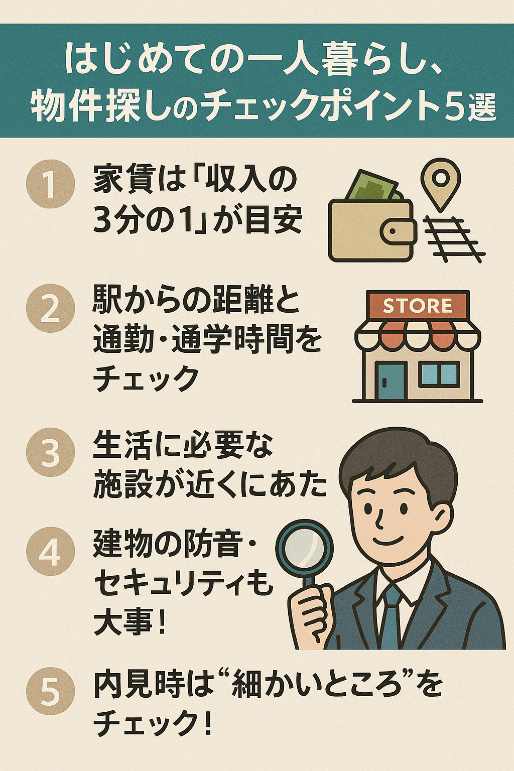 はじめての一人暮らし、物件探しのチェックポイント5選｜白河市周辺で賃貸マンションを探すなら新白河住まいる株式会社！