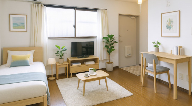 【ルームツアー】パルメゾンひろ｜共用部には敷地内ゴミ置き場やコインランドリー付き・フローリングのアパートです♪の画像