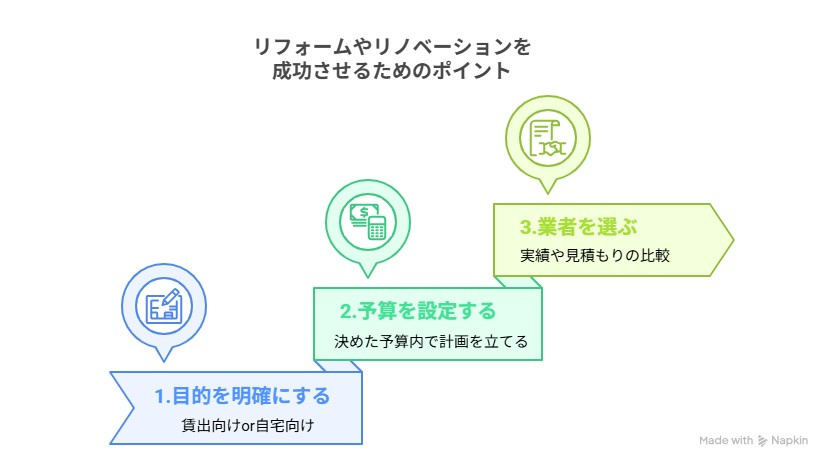 リフォームやリノベーションを 成功させるためのポイント