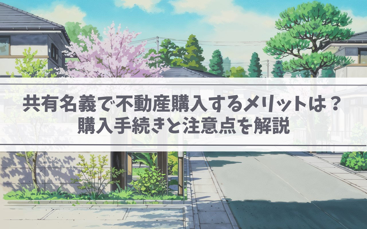 共有名義で不動産購入するメリットは？購入手続きと注意点を解説の画像