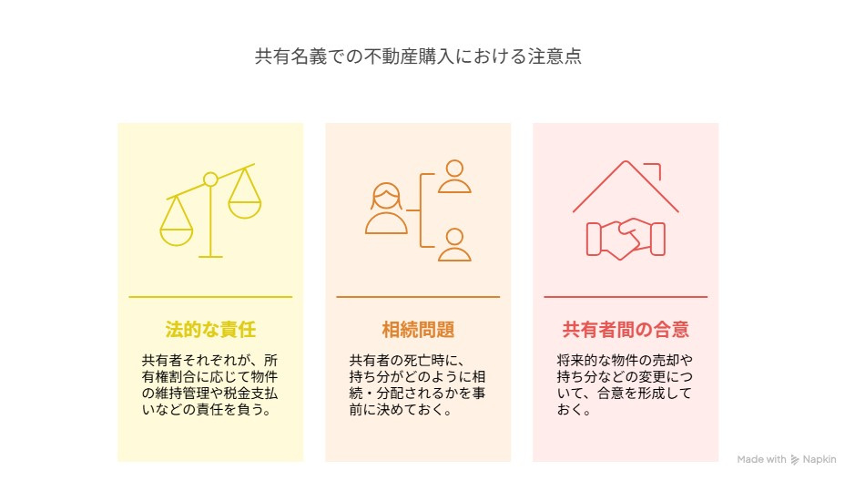 共有名義で不動産を購入する際の注意点
