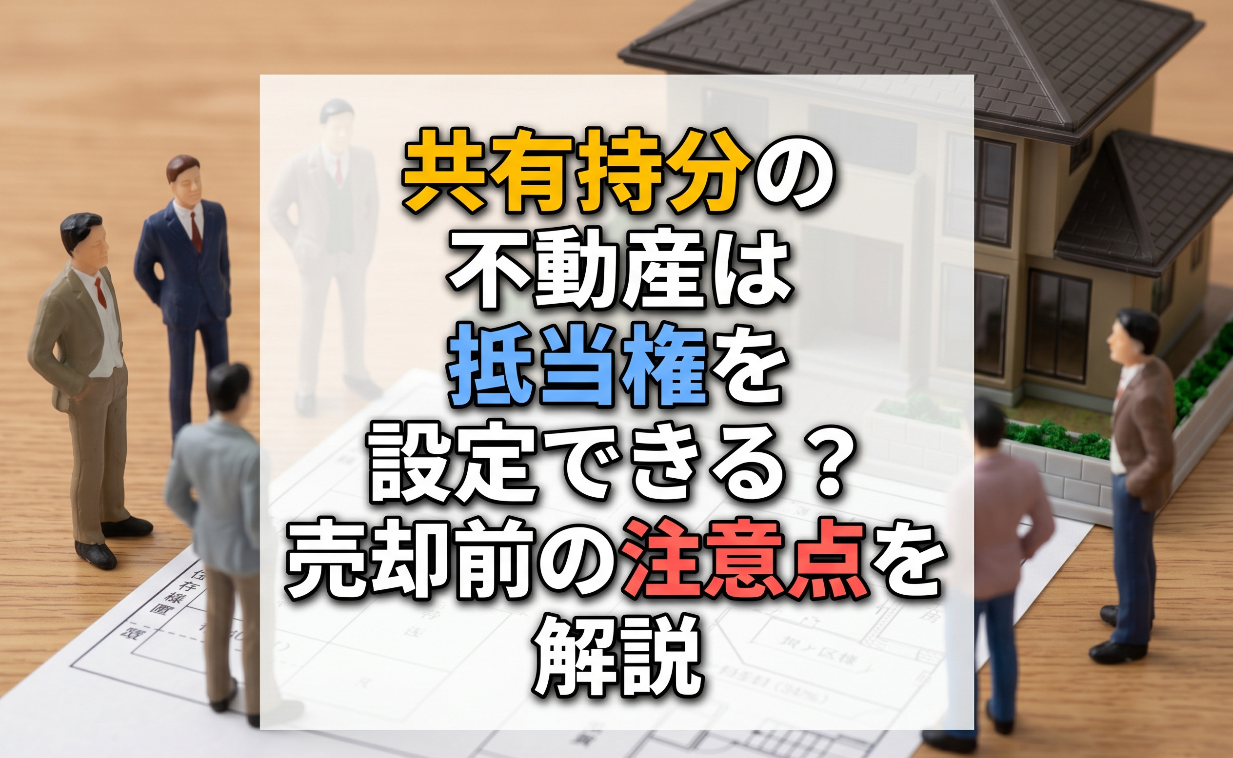 共有持分の不動産は抵当権を設定できる？売却前の注意点を解説の画像