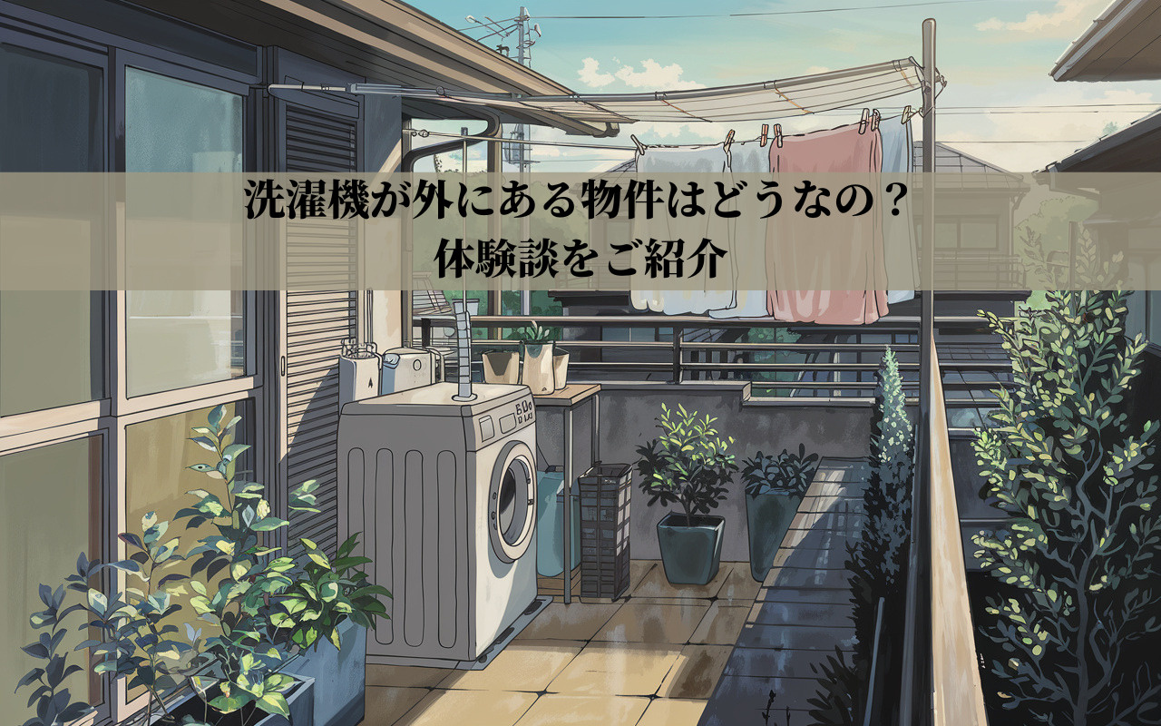 洗濯機が外にある物件はどうなの？体験談をご紹介の画像