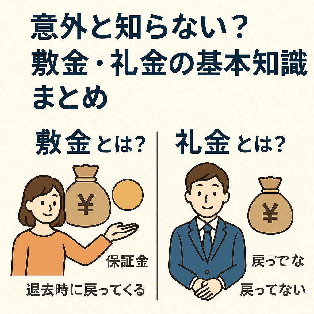 意外と知らない？敷金・礼金の基本知識まとめの画像