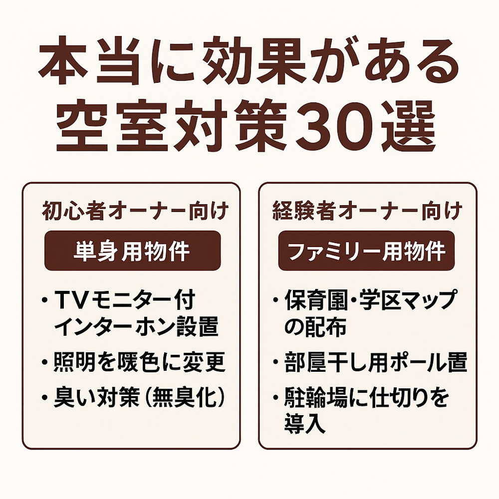 【本当に効果がある空室対策30選】の画像