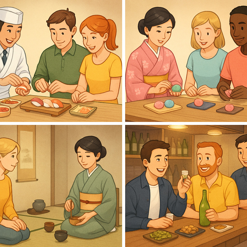 外国人に大人気！日本での和食体験の画像