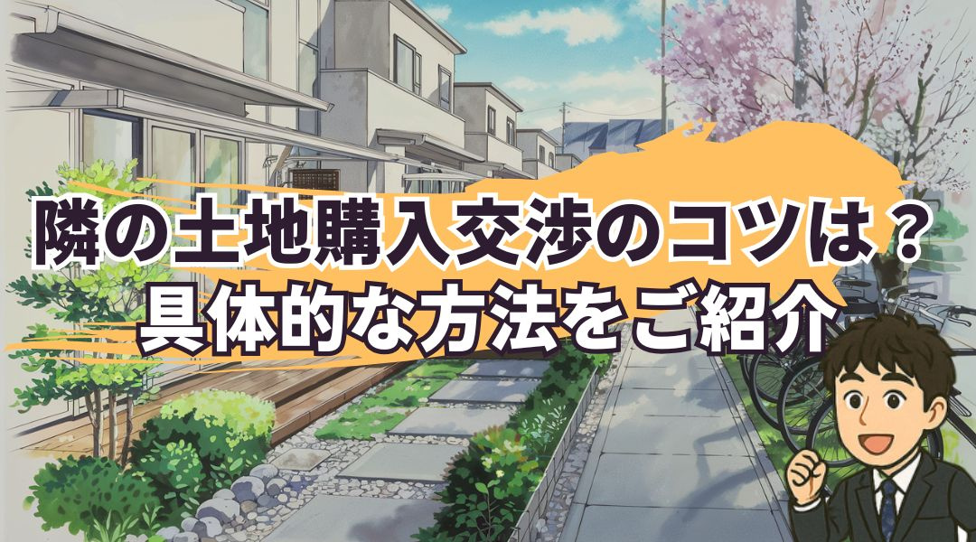 隣の土地購入交渉のコツは？具体的方法をご紹介の画像