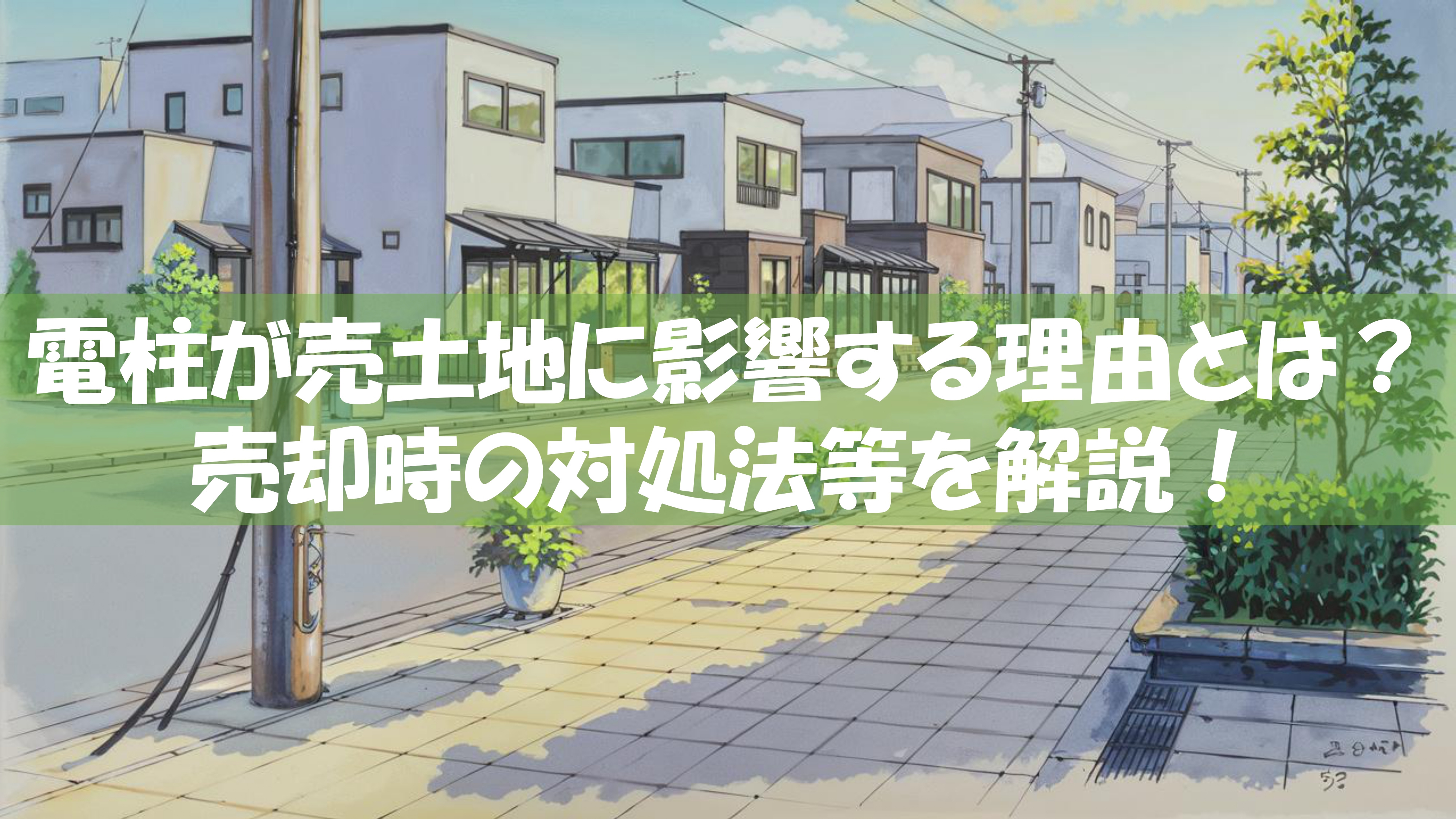 電柱が売土地に影響する理由とは？売却時の対処法等を解説！の画像