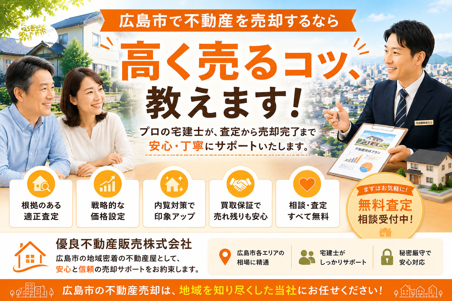 広島市で不動産を高く売るコツ！失敗しない査定と売却の秘訣の画像