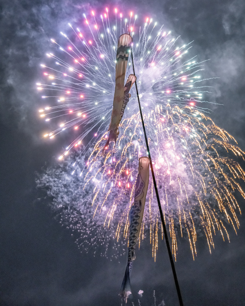 五條の夜空を彩る感動のひととき──「五條こどもの日花火」の画像