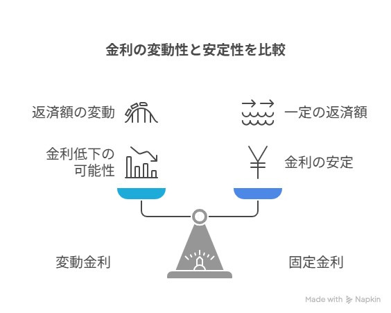 金利の変動性と安定性を比較
