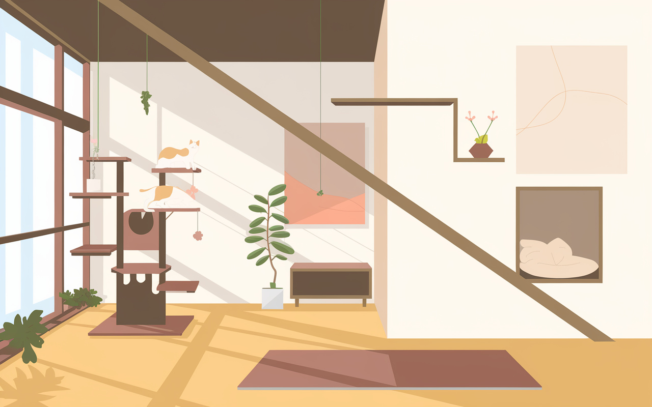 キャットウォークで猫も大満足？賃貸での設置方法をご紹介の画像