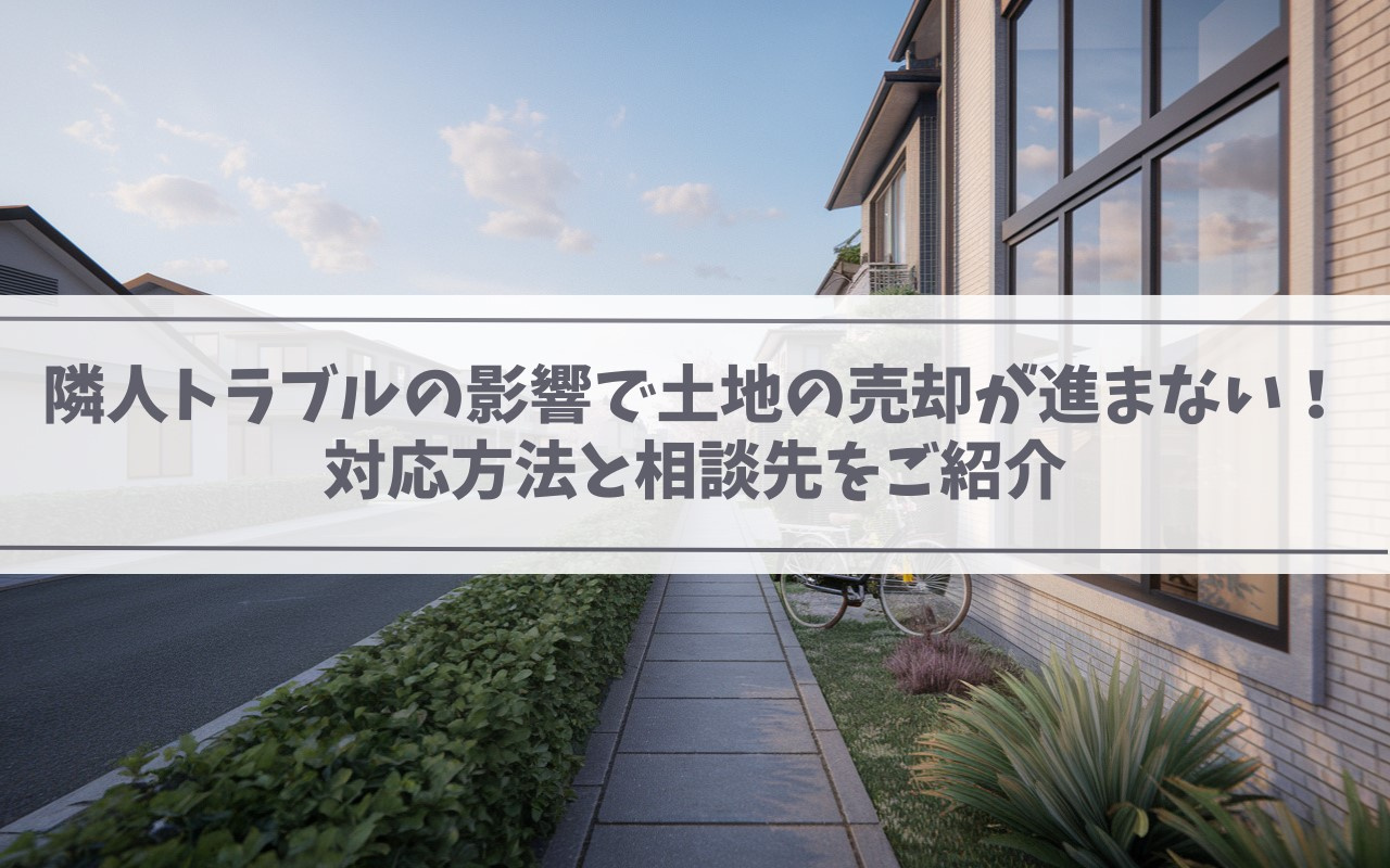 【2025年】隣人トラブルの影響で土地の売却が進まない！対応方法と相談先をご紹介の画像