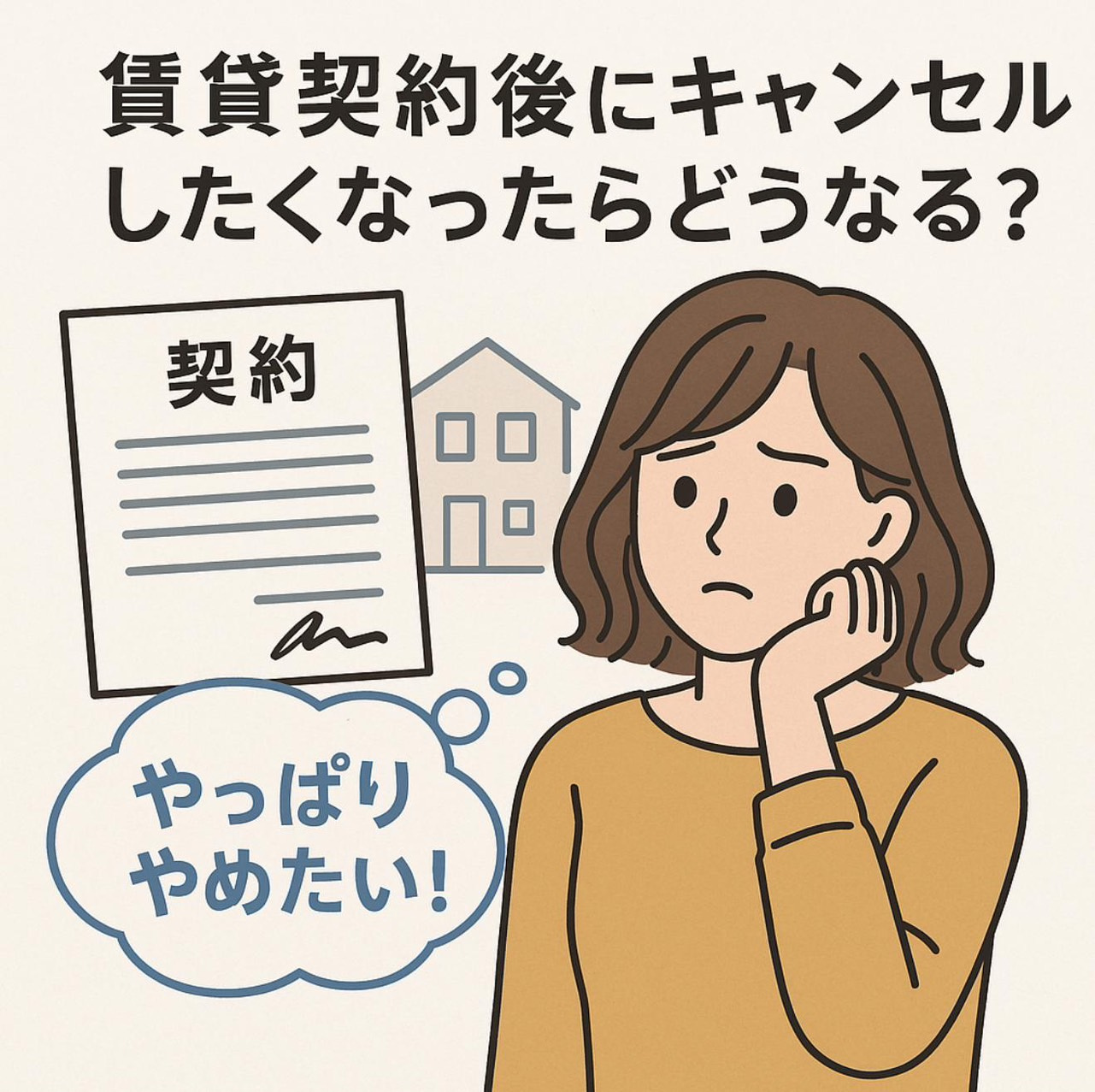 契約後にキャンセルしたくなった??~名古屋 My賃貸~の画像