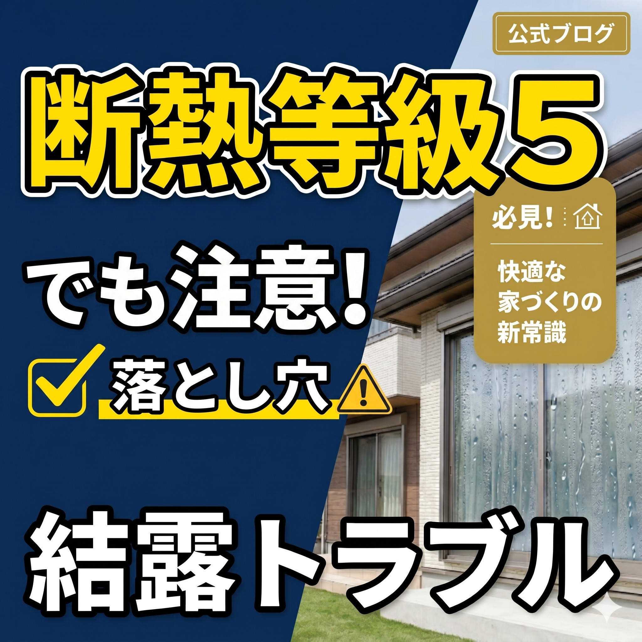 断熱等級5が当たり前の時代に！注意したい結露トラブル