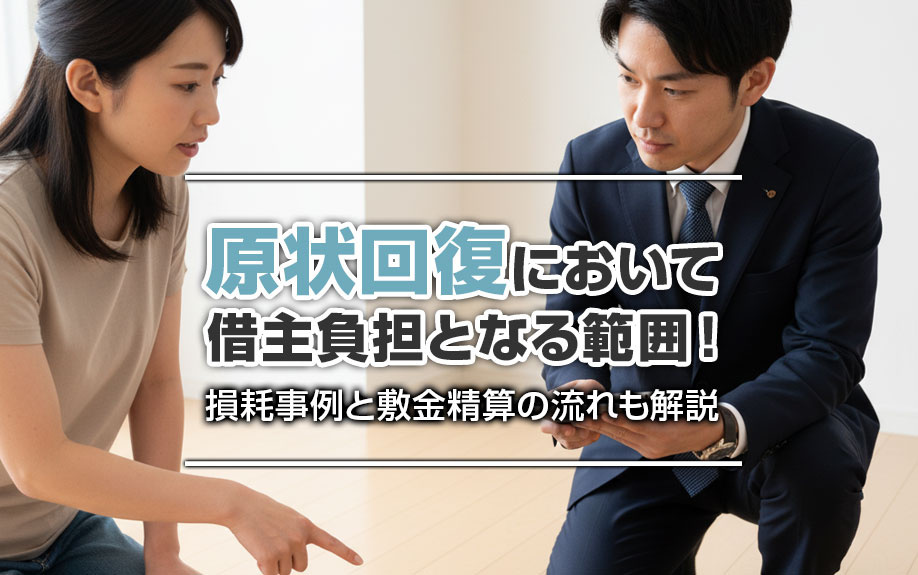 原状回復の借主負担について！負担の範囲や注意点もご紹介