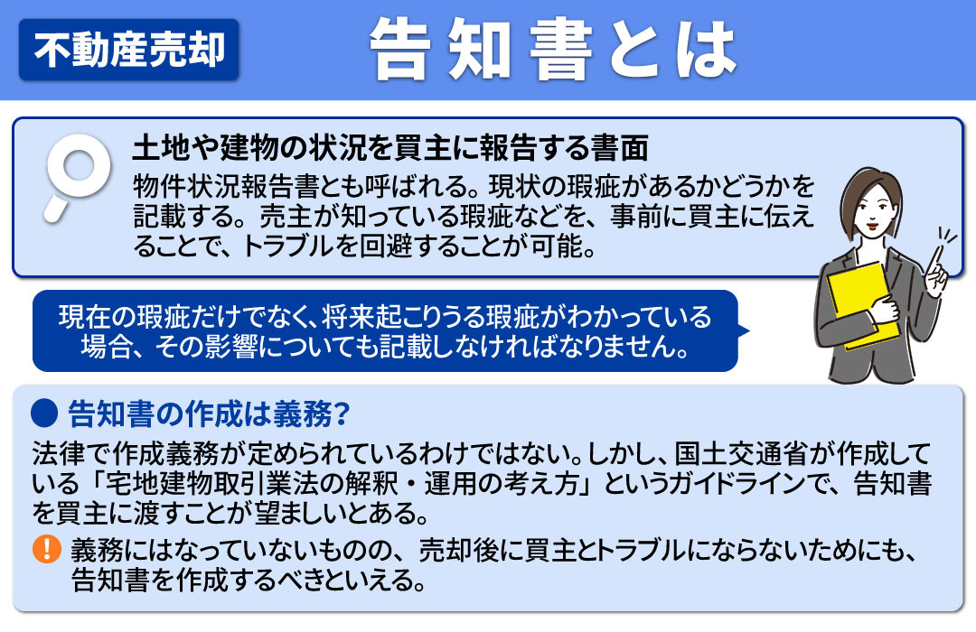 不動産売却で必要となる「告知書」とは？