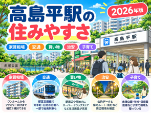 高島平駅は住みやすい?家賃相場・治安・買い物・交通・子育てを解説【2026年版】の画像