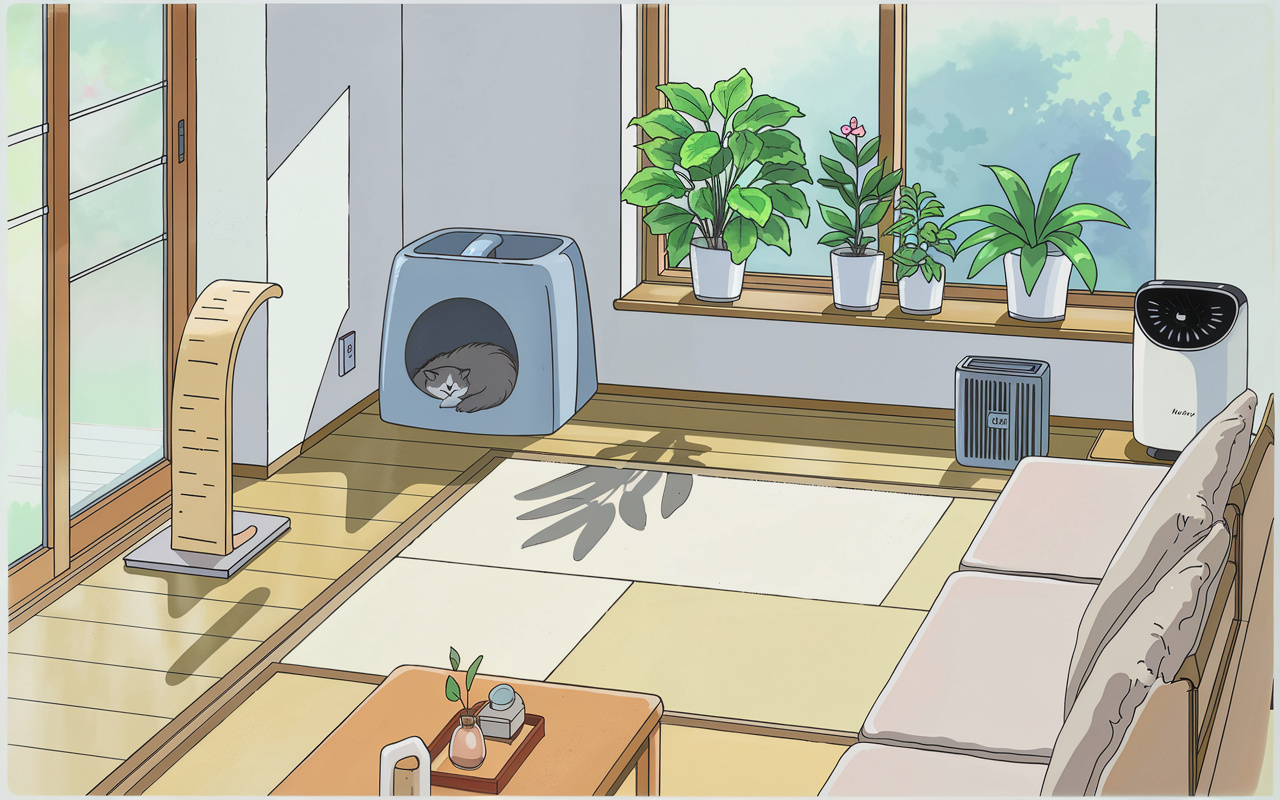 猫のトイレ臭や湿気が気になる梅雨の季節に困っていませんか？対策や住まい選びのポイントをご紹介の画像