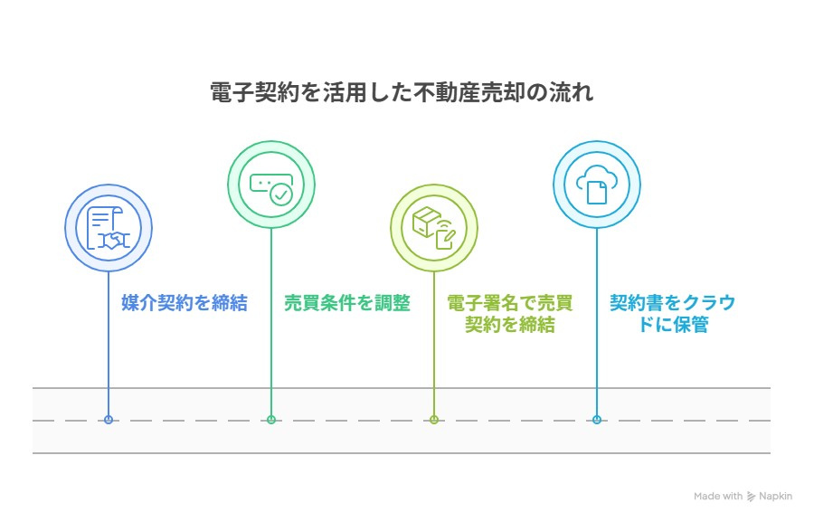 電子契約を活用した不動産売却の流れ