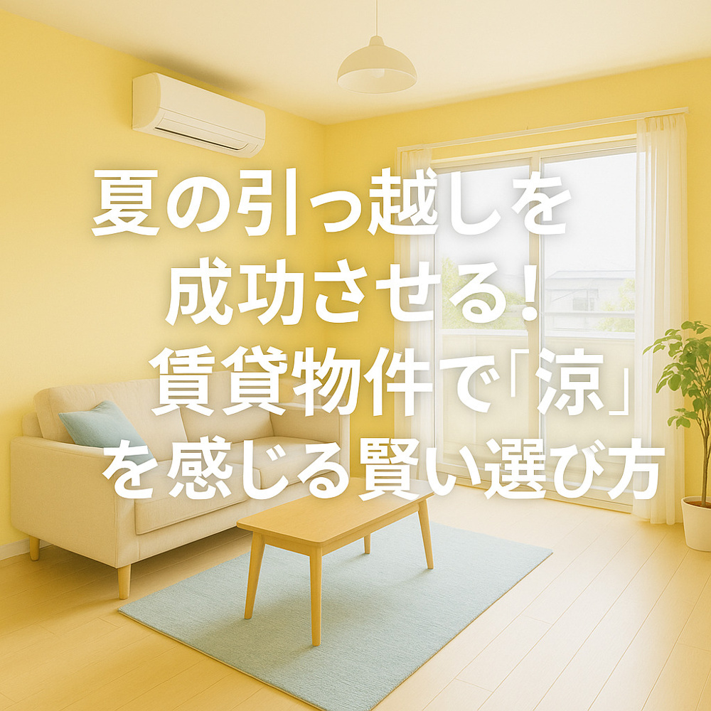 夏の引っ越しを成功させる！賃貸物件で「涼」を感じる賢い選び方～名古屋My賃貸～の画像