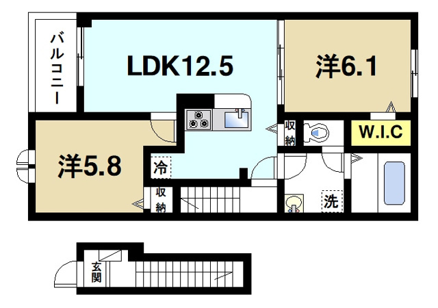 クレールシャトーの間取り図3