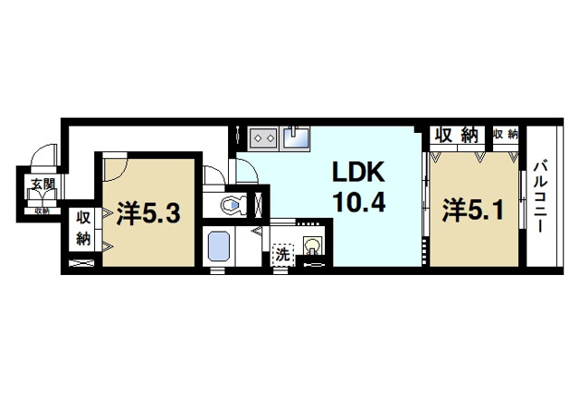 クリエオーレ天理の間取り図6