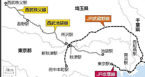西武池袋線とJRが初の直通運転、2028年度めどに…所沢駅と武蔵野