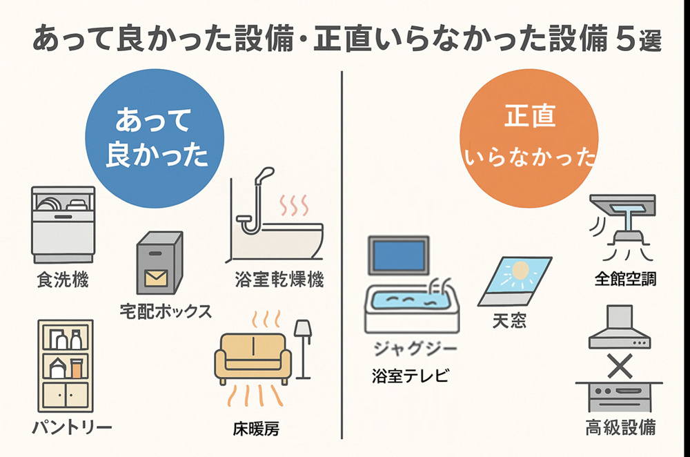 【住んでわかった】あって良かった設備・正直いらなかった設備 5選｜名古屋の住宅購入で後悔しないためにの画像