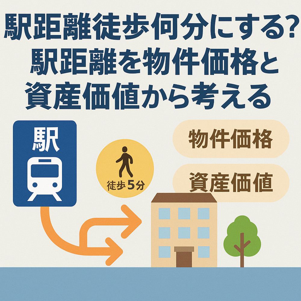 駅距離徒歩何分にする？駅距離を物件価格と資産価値から考えるの画像