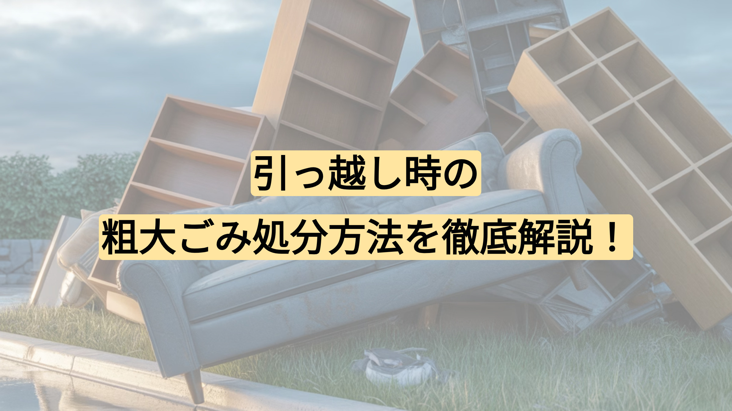 【2025年】引っ越し時の粗大ごみ処分方法を徹底解説！の画像