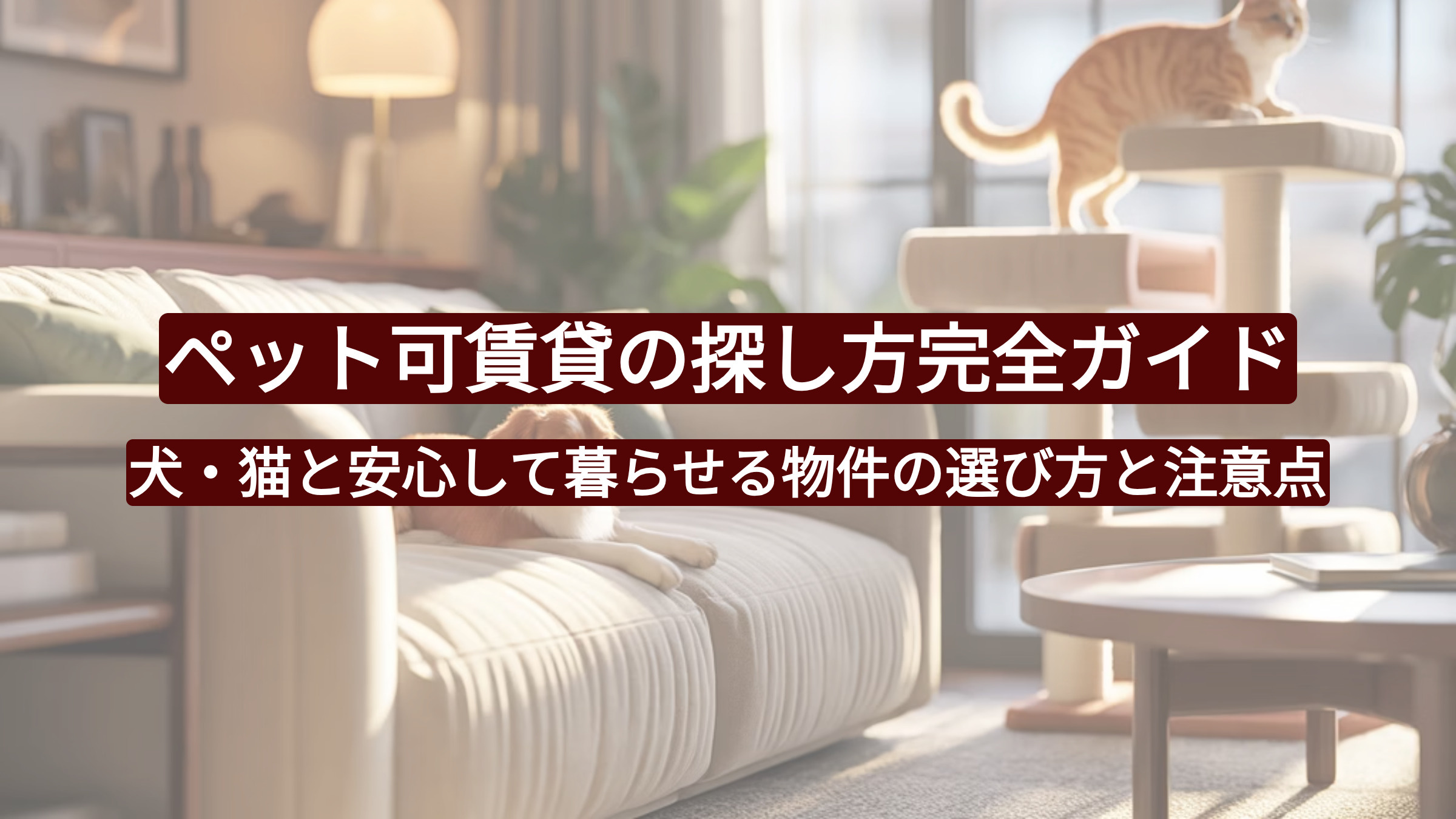 【2025年版】ペット可賃貸の探し方完全ガイド★犬・猫と安心して暮らせる物件の選び方と注意点の画像