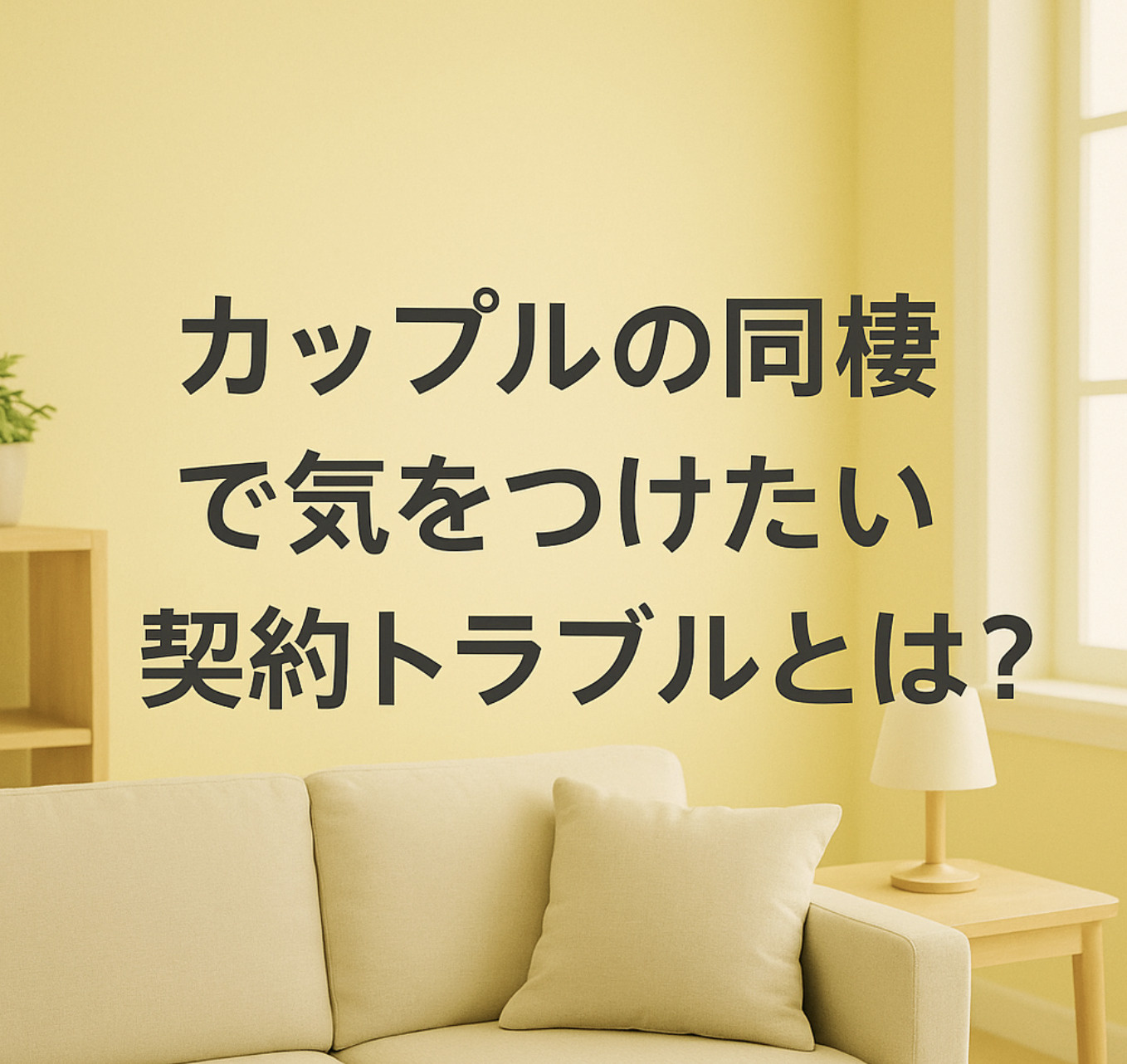 カップルの同棲で気をつけたい契約トラブルとは？～名古屋　My賃貸～の画像