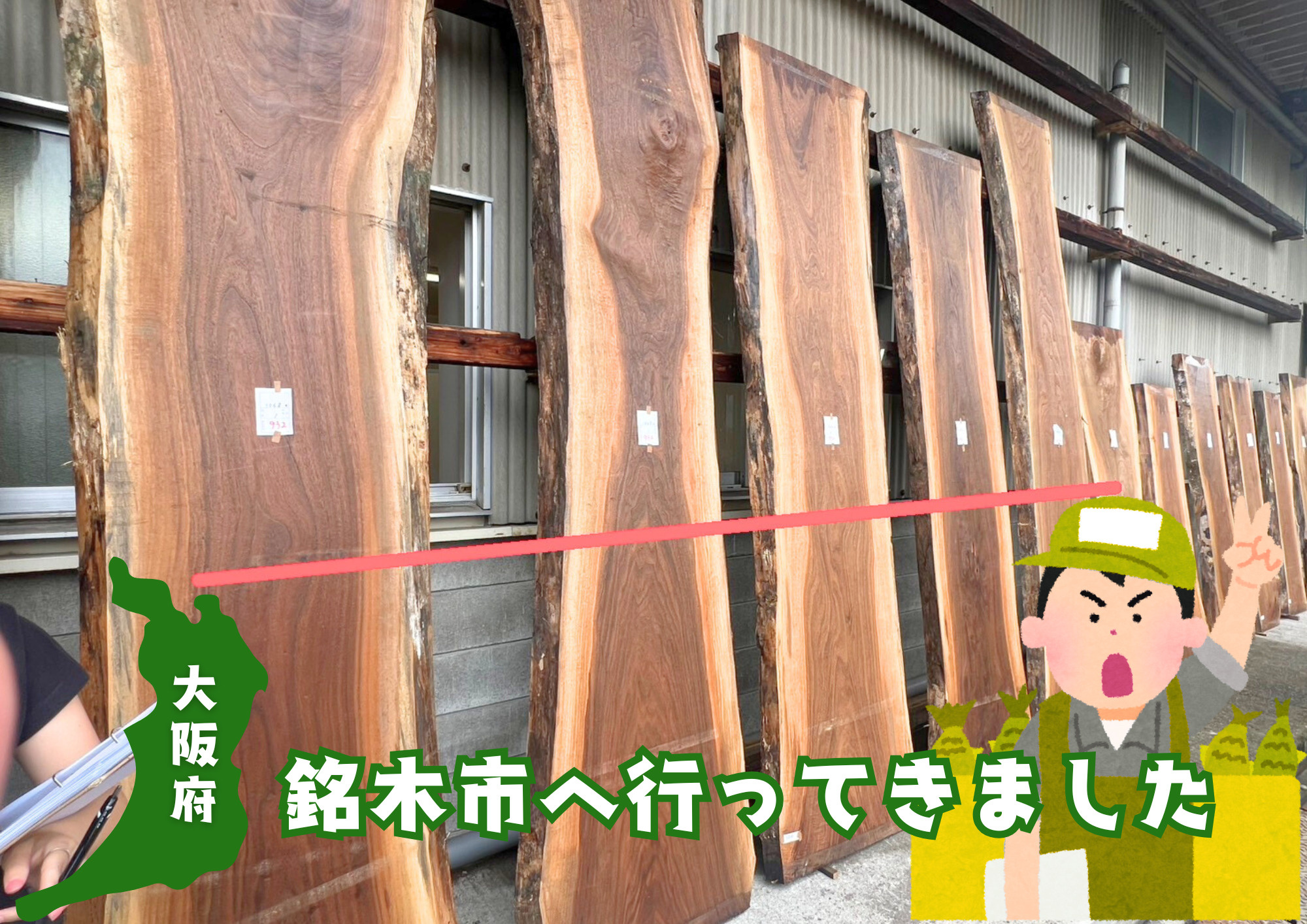 大阪銘木市に行ってきました✨の画像