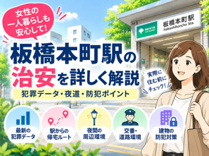 板橋本町駅の治安は？女性の一人暮らし・ファミリーの防犯ポイント【2026年版】の画像