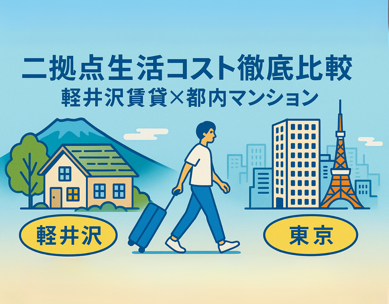 軽井沢に住むといくらかかる？二拠点生活に必要な費用を東京と比較してみたの画像