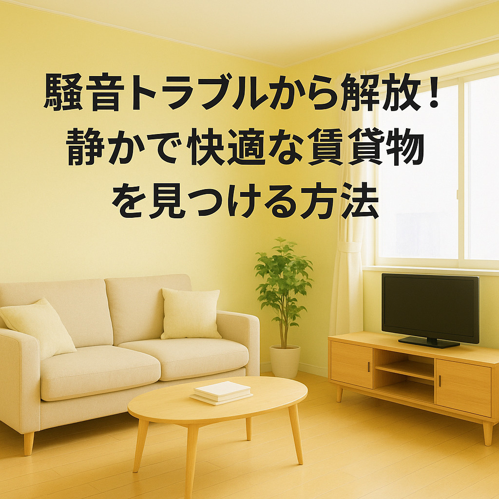 騒音トラブルから解放！静かで快適な賃貸物件を見つける方法～名古屋 My賃貸～の画像