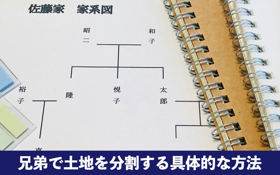 兄弟で土地を分割する具体的な方法