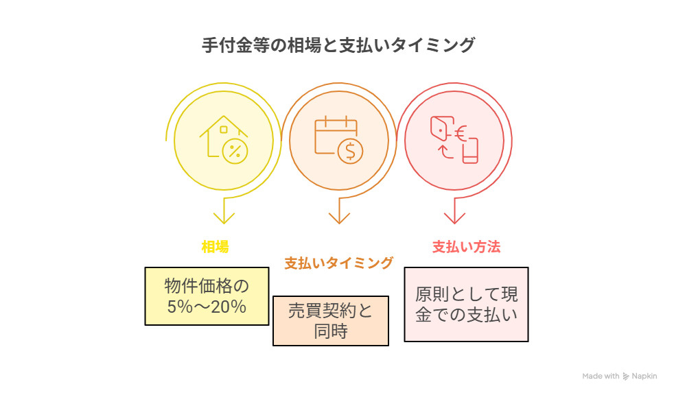 手付金等の相場と支払いのタイミング